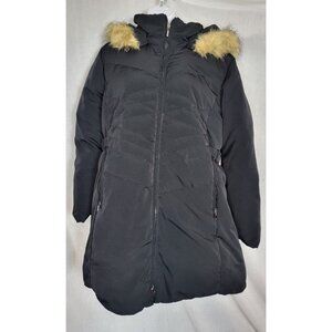 Centigrade Down/Feather Zip Front Coat with Detachable Hood Womens M Winter Warm